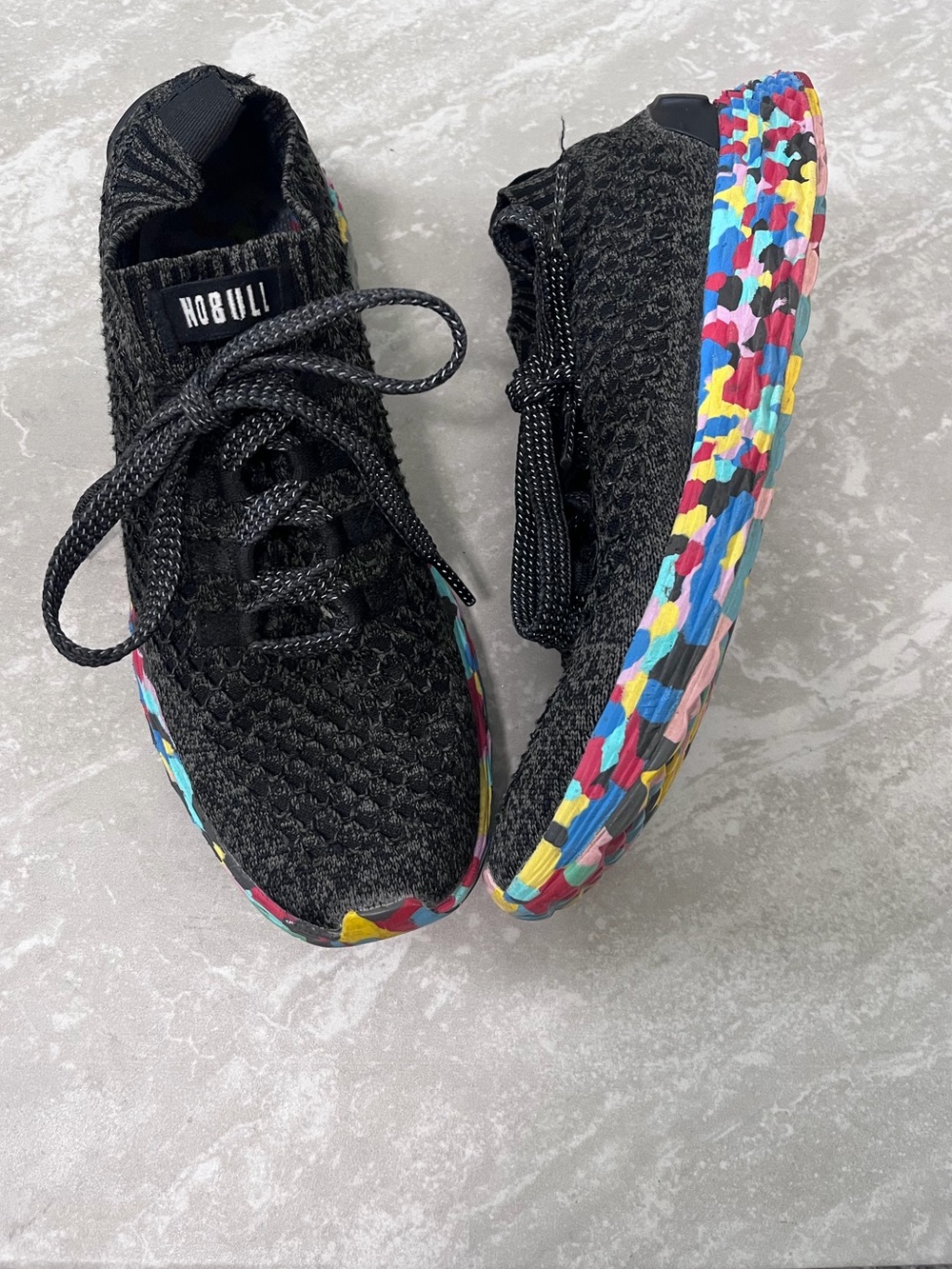 Nobull Allday Knit on Black Wild- Size 9.5 women